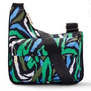 Diane Von Furstenberg X Target Disco Zebra Green Utility Crossbody Bag Purse NWT